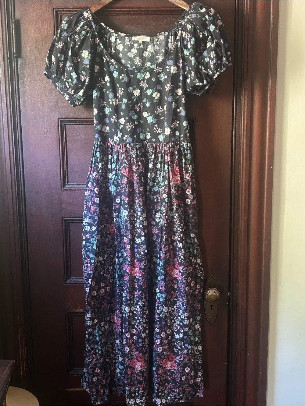 LoveShackFancy Lais Maxi Dress Puff Sleeve Scoopneck Praire Cottagecore Size 8 - Picture 3 of 10